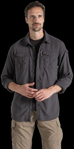 Mens NosiLife Adventure II Long Sleeved Shirt Black Pepper