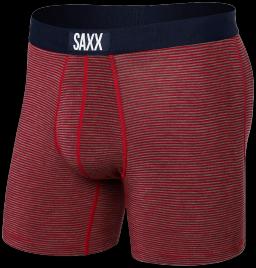 Vibe Mens Boxer Brief Mini Stripe- Cherry