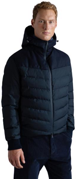 Mens Save The Sea Loro Piana Wool and Rescue Down Jacket Navy