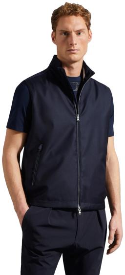 Mens Loro Piana Waistcoat Navy