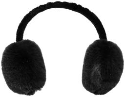 Womens Fluffy Ear Warmers Faux Fur Black