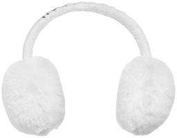 Womens Fluffy Ear Warmers Faux Fur White