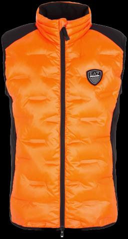 Mens Woven Down Waistcoat Fluro Orange