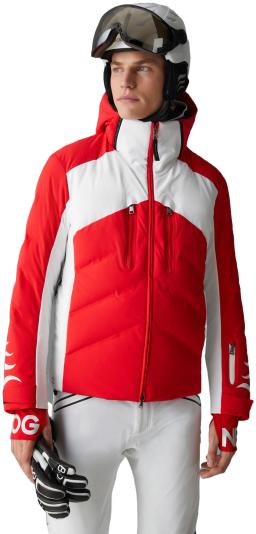 Mens Jessy Down Ski Jacket Red/White