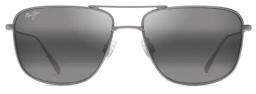 Mikioi Polarised Aviator Sunglasses Matte Titanium/Neutral Grey