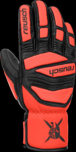 Mens Worldcup Warrior DH Glove Black/Fluo Red