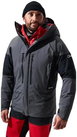 MTN Guide GTX Pro Mens Waterproof Jacket Grey Pinstripe/Jet Black