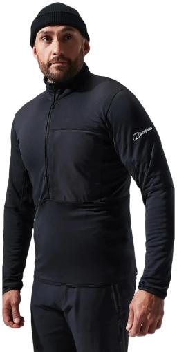 Mens MTN Arete LB Half Zip Fleece Black