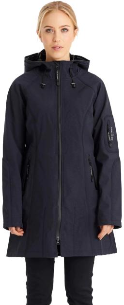 3/4 Length Womens Waterproof Coat Dark Indigo