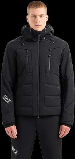 Mens Woven Down Jacket Black