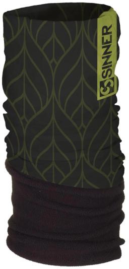 Fleece Bandana Leaves Geo Black/Green