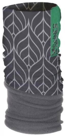 Fleece Bandana Leaves Geo Green/Light Green