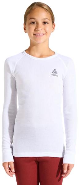 Shirt Long Sleeve Crew Neck Active Warm Eco Kids White