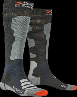 Silk Merino 4.0 Ski Socks Anthracite Melange/Grey Melange