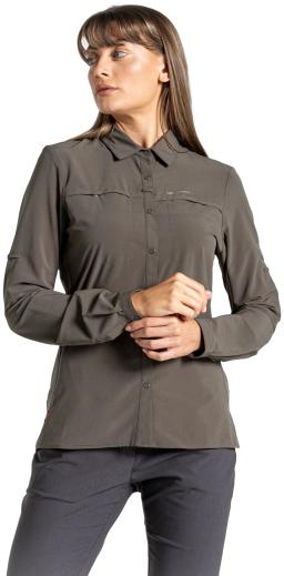 Womens Nosilife Pro IV Long Sleeved Shirt Mid Khaki