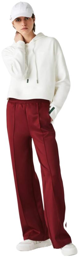 Womens Heritage Loose Fit Side Bands Tracksuit Trousers White/Bordeaux