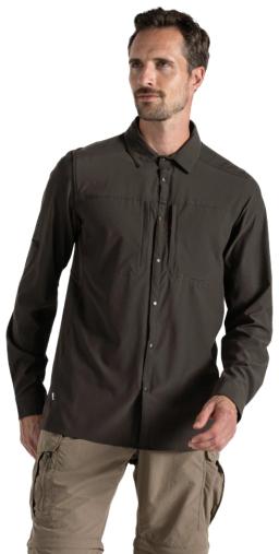 Mens NosiLife Pro V Long Sleeved Shirt Woodland Green