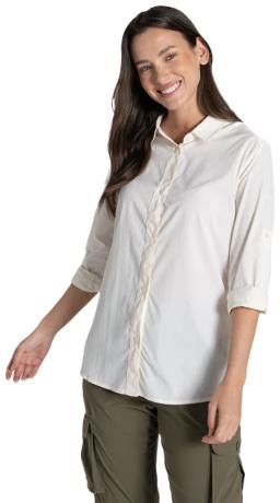 Womens NosiLife Freeda Long Sleeved Shirt Sea Salt