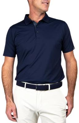 Mens Soren Solid Polo Short Sleeve Atlanta Blue