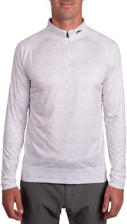 Mens Keano Half-Zip White Melange