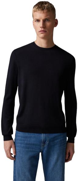 Mens Ole Pure New Wool Pullover Navy Blue