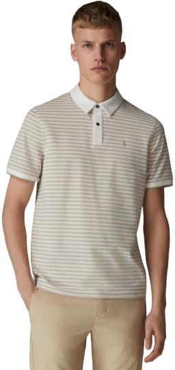 Mens Timo Polo Shirt Beige/White