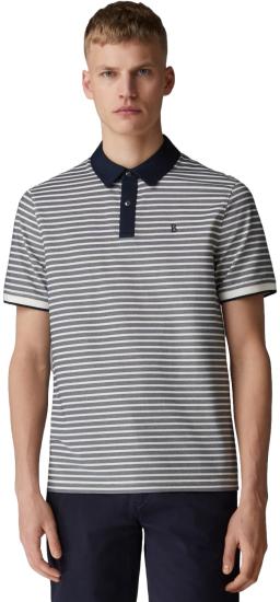 Mens Timo Polo Shirt Navy Blue/White