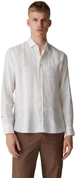 Mens Timi Linen Shirt White