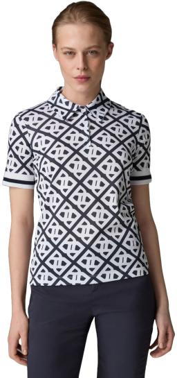 Womens Calysa Functional Polo Shirt Navy Blue/White