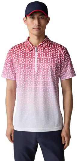 Mens Amiro Functional Polo Shirt Red/White