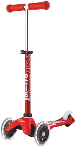Mini Deluxe LED Scooter Red