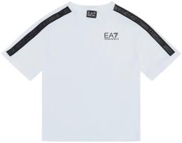 Emporio Armani EA7 Boys Train Logo Series Tape Short Sleeve Tee
