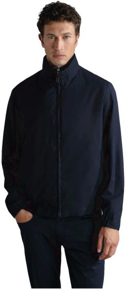 Mens Loro Piana Storm System Wool and Silk Jacket Blue