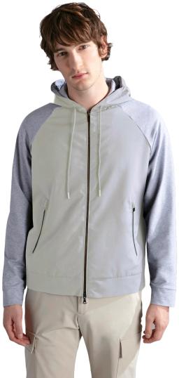 Mens Loro Piana Storm System Wool and Silk Hybrid Jacket Light Grey