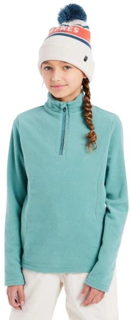 Girls Fleece 1/4 Zip Crocodile Green