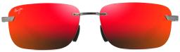 Lanakila Polarised Rimless Sunglasses Shiny Light Ruthenium/Hawaii Lava