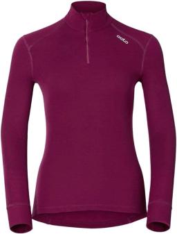 Shirt Long Sleeve Turtle Neck Half Zip Warm Women Purple