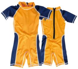 Kids Shorty Rashvest Bicolor UPF 50 Orange/Navy