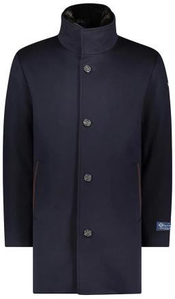 Mens Loro Piana Storm System Cashmere Car Coat Navy