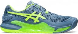 Gel-Resolution 9 Mens Tennis Shoes Steel Blue/Hazard Green