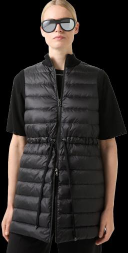 Womens Arina Down Vest Long Black