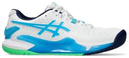 Gel-Resolution 9 Mens Tennis Shoes White/Digital Aqua