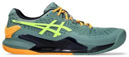 Gel-Resolution 9 Padel Mens Tennis Shoes Celadon/Safety Yellow