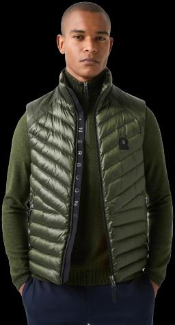 Mens Lasse Down Vest Gloss Dk Green