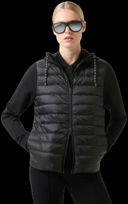 Womens Juana Down Knitted Jacket Black