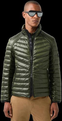 Mens Liman Lightweight Down Jacket Gloss Dk Green