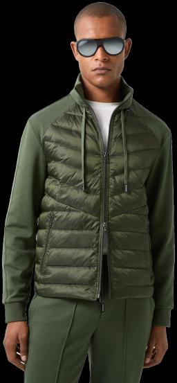 Mens Baker Down Jacket Gloss Dk Green