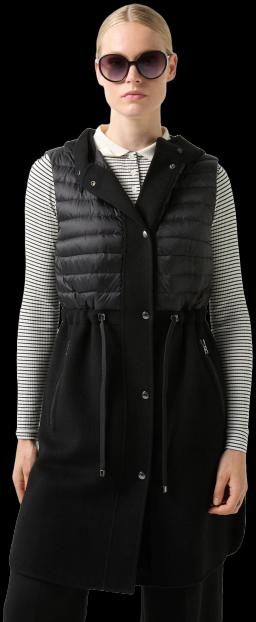 Womens Joelle Down Vest Long Black