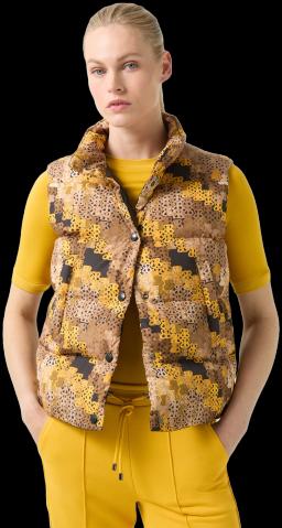 Womens Orely 1 Down Vest Camel/Yellow