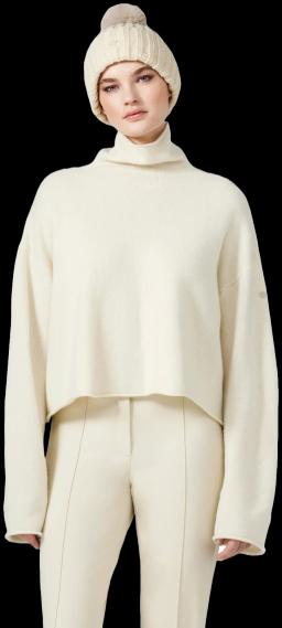 Womens Lourdes Long Sleeve Knit Sweater Champagne